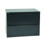 Office Star LF236-C 36" Wide 2 Drawer Lateral File with Core-Removeable Lock and Adjustable Glides in Charcoal