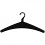 Lorell Garment Hangers Plastic Open Hook 17" 12/ST Black LLR01065