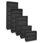 Lorell LLR41285 Steel Bookcase 3 Shelf in Black