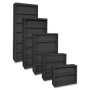 Lorell LLR41291 Steel Bookcase 5 Shelf in Black