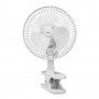 Lorell 6" Clip-On Fan 2-Speed 5' Cord 8" x 6" x 9-1/2" Light Gray LLR44552
