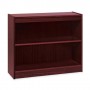 Lorell 2 Shelf Panel Bookcase 36" Width x 12" Depth x 30" Height Mahogany LLR60070