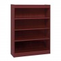 Lorell 4 Shelf Panel Bookcase 36" Width x 12" Depth x 48" Height Mahogany LLR60072