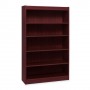 Lorell 5 Shelf Panel Bookcase 36" Width x 12" Depth x 60" Height Mahogany LLR60073