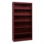 Lorell 6 Shelf Panel Bookcase 36" Width x 12" Depth x 72" Height Mahogany LLR60074