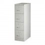 Lorell 4-Drawer Vertical File with Lock 15" x 26-1/2" x 52" Light Gray LLR60192