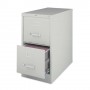 Lorell 2-Drawer Vertical File with Lock 15" x 26-1/2" x 28-3/8" Light Gray LLR60195