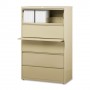 Lorell Lateral File 5-Drawer 42" x 18-5/8" x 67-11/16" Putty LLR60432
