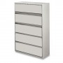 Lorell Lateral File 5-Drawer 42" x 18-5/8" x 67-11/16" Gray LLR60433