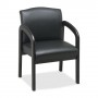Lorell Guest Chair 23" x 25-1/2" x 33-1/2" Black/Espresso Frame LLR60469