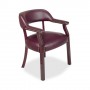 Lorell Captain Chair Wrap Around Back 26" x 24" x 30-3/4" Burgundy LLR60600