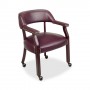 Lorell Captain Chair with Casters 24" x 24" x 30-3/4" Burgundy LLR60601