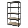 Lorell LLR60648 Riveted Steel Shelving in Black