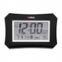 Lorell Wall/Alarm Clock LCD 10-1/4" Lunar Silver/Black LLR60998