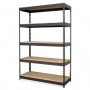 Lorell LLR61622 Riveted Steel Shelving in Black