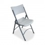 Lorell Folding Chair 18-1/2" x 21-7/8" x 33-1/8" 4/CT Platinum LLR62515