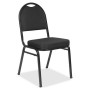 Lorell LLR62525 Carton Stack Chair in Black/Gray