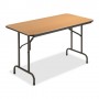 Lorell Folding Table 48" x 24" x 29" Mahogany LLR65759