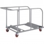 Lorell LLR65955 Round Table Cart in Charcoal