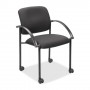 Lorell Stack Chair Guest/Receptionist 23-1/2" x 23-1/2" x 33" Black LLR65965