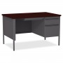 Lorell LLR66903 Single Pedestal Desk in Mahogany