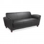 Lorell Bonded Reception Sofa 75" x 34-1/2" x 31-1/4" Leather/Black LLR68950