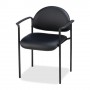 Lorell Reception Guest Chair 23-3/4" x 23-1/2" x 30-1/2" Black Vinyl LLR69507