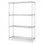 Lorell LLR84178 Industrial Wire Shelving Starter Kit in Chrome