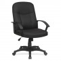 Lorell LLR84552 Executive Fabric Mid Back Chair in Black