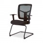 Lorell Guest Chair Mesh Fabric 27" x 27-1/2" x 41" Black LLR86202