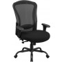 Flash Furniture LQ-3-BK-GG HERCULES Series Black Mesh Multi-Functional Swivel Chair with Synchro-Tilt