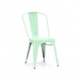 Design Lab MN LS-9000-PEP Dreux Stackable Glossy Peppermint Steel Side Chair (Set of 4)