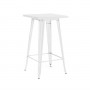 Design Lab MN LS-9110-WHT Dreux Glossy White Steel Bar Table 42 Inches
