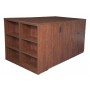 Regency LS2SC2LF8546CH Legacy Stand Up 2 Storage Cabinet and 2 Lateral File Quad with Bookcase End in Cherry