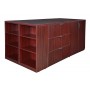 Regency LSSC3LF8546MH Legacy Stand Up Storage Cabinet/ 3 Lateral File Quad with Bookcase End in Mahogany (Default)