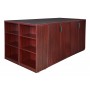 Regency LSSCQUAD8546MH Legacy Stand Up Storage Cabinet Quad with Bookcase End in Mahogany