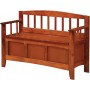 Office Star Designs Metro Entry Way Bench Walnut Finish MET41-WA