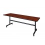 Regency MKFT8424CH Kobe 84" Flip Top Mobile Training Table in Cherry