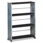 Mayline MLN994ANT Eastwinds 4-shelf Bookcases in Anthracite