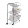 Mayline Wire Tote Cart Tilted Shelves 43-1/2" x 18" x 55" Silver MLNCTT2