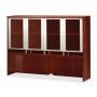 Mayline Glass Door Hutch 63" x 15" x 50-1/2" Sierra Cherry MLNNH72CRY