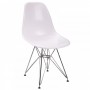 Mod Made MM-PC-016-White Paris Tower Side Chair Chrome Leg 2-Pack