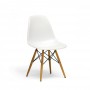 Mod Made MM-PC-016W-White Paris Tower Side Chair Wood Leg 2-Pack