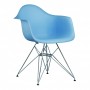 Mod Made MM-PC-018-Blue Paris Tower Arm Chair Chrome Leg 2-Pack