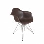 Mod Made MM-PC-018-Chocolate Paris Tower Arm Chair Chrome Leg 2-Pack