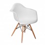Mod Made MM-PC-018W-White Paris Tower Arm Chair Wood Leg 2-Pack