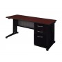 Regency MSP6624MH Fusion 66" x 24" Single Pedestal Desk in Mahogany