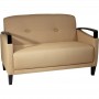 Ave Six MST52-C28 Main Street Loveseat with Woven Wheat Fabric
