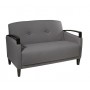Ave Six MST52-W12 Main Street Loveseat with Woven Charcoal Fabric