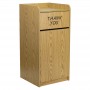 Flash Furniture Wood Tray Top Receptacle in Oak Finish MT-M8520-TRA-OAK-GG